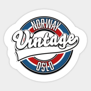 Oslo norway vintage logo. Sticker